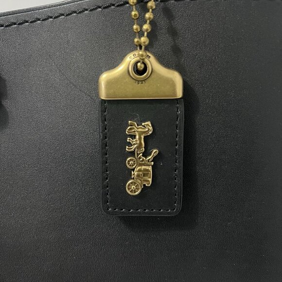 Coach Mason Carryall With Snakeskin Detail Black - Picture 8 of 16